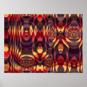 Retro Disco Pattern Poster