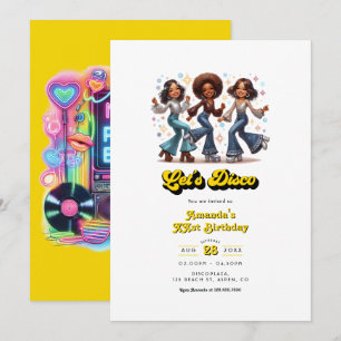 Retro Disco Photo Booth Birthday Party Invitation