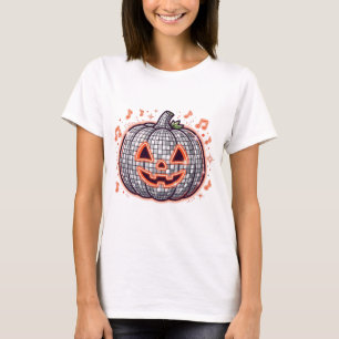 Retro Disco Pumpkin Women's Halloween T-Shirt