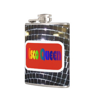 Retro Disco Queen Shiny Mirror   Disco Ball Hip Flask