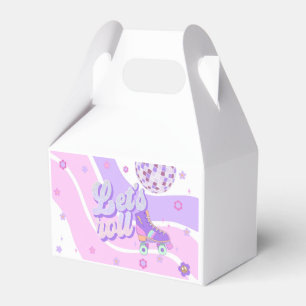 Retro Disco Roller Skate 1st Birthday Favor Box