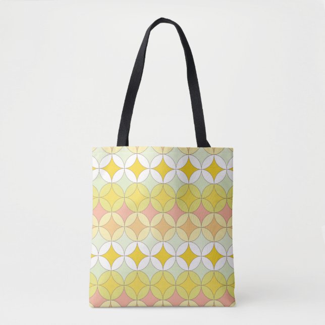 Retro Disco Style Seamless Pattern Tote Bag (Front)