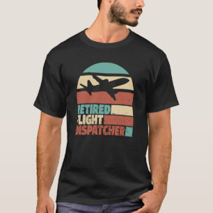 Retro Dispatcher Retired Police Vintage Flight Di T-Shirt