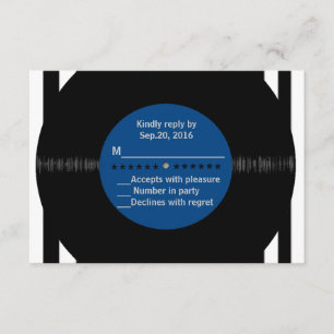 Rétro disque vinyle l RSVP moderne