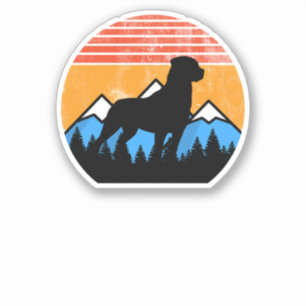 Retro Distressed Rottweiler Vintage Sunset