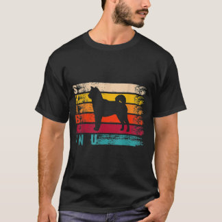 Retro Distressed Shiba Inu Silhouette Dog Lover Gi T-Shirt