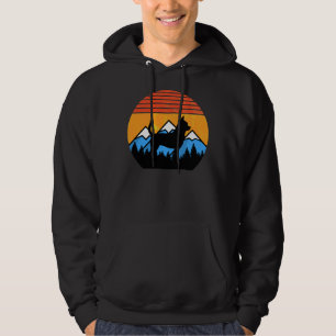 Retro Distressed Vintage Sunset Mountains And Fore Hoodie