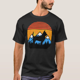 Retro Distressed Vintage Sunset Mountains And Fore T-Shirt