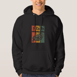 Retro Dive Scuba Diving Lover Periodic Elements Sc Hoodie