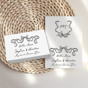 Retro DIY Folded Dolce Vita Place Cards