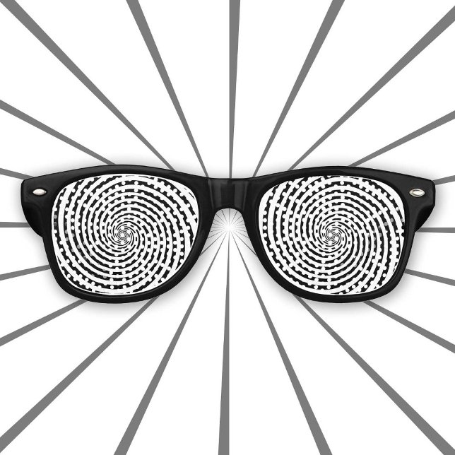 Retro Dizzy Hypnosis Spiral Sunglasses (Hypnosis sunglasses - Look into my Eyes! Are you feeling sleepy?)