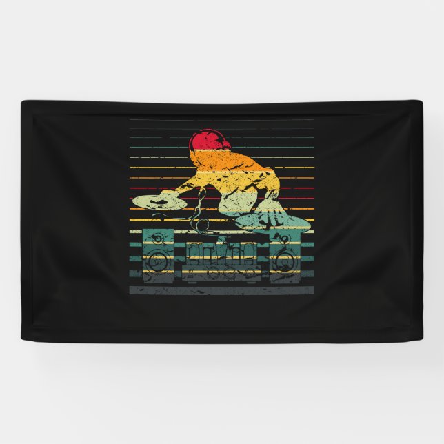 Retro DJ Shirt Disc Jockey Shirt DJ Music Lover Banner (Horizontal)