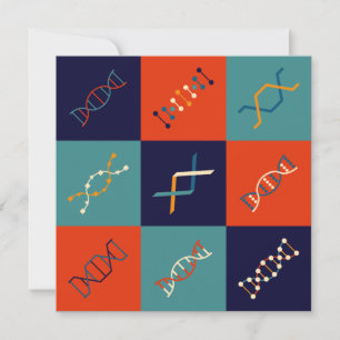 Retro DNA genetics stem biology pattern set