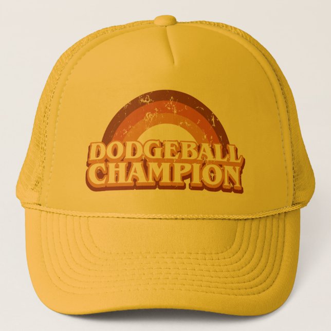 Retro Dodgeball Champion Trucker Hat (Front)