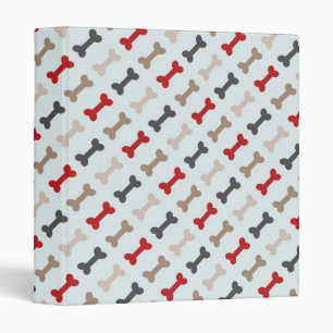 Retro Dog Bone Pattern Binder
