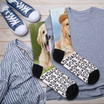Retro DOG DAD Personalized Pattern Pet Photo Crew Socks<br><div class="desc">Best Dog Dad Ever! Surprise the dog lover whether its a birthday, Fathers day or Christmas with these super cute pet photo all over print socks. They'll be a favourite of all dog lovers, and dog dads. Customize these dog photo socks with your pups favourite photos. COPYRIGHT © 2022 Judy...</div>