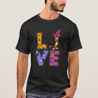 Retro Dog Owner Funny Halloween Costume Dachshund T-Shirt