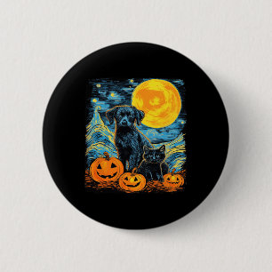Retro Dog Pumpkin Halloween Funny Dogs Halloween 2 Inch Round Button