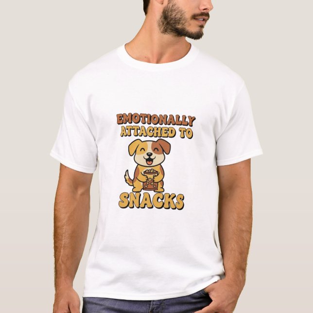 Retro Dog Snack Obsessed Men’s Graphic T-Shirt (Devant)