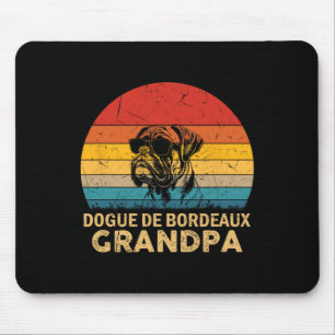 Retro Dogue De Bordeaux Grandpa Dog Dad Fathers Da Mouse Pad