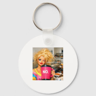 Retro doll face meme dolls plastic digusting doll keychain