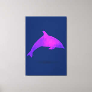 Retro Dolphin  Canvas Print