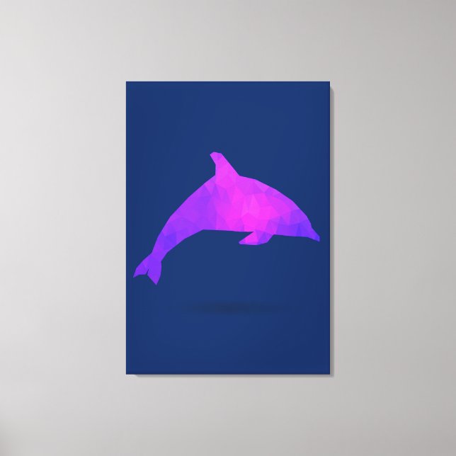 Retro Dolphin  Canvas Print (Front)