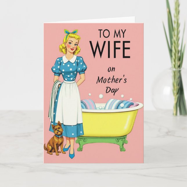Retro Domestic Bliss Card (Front)