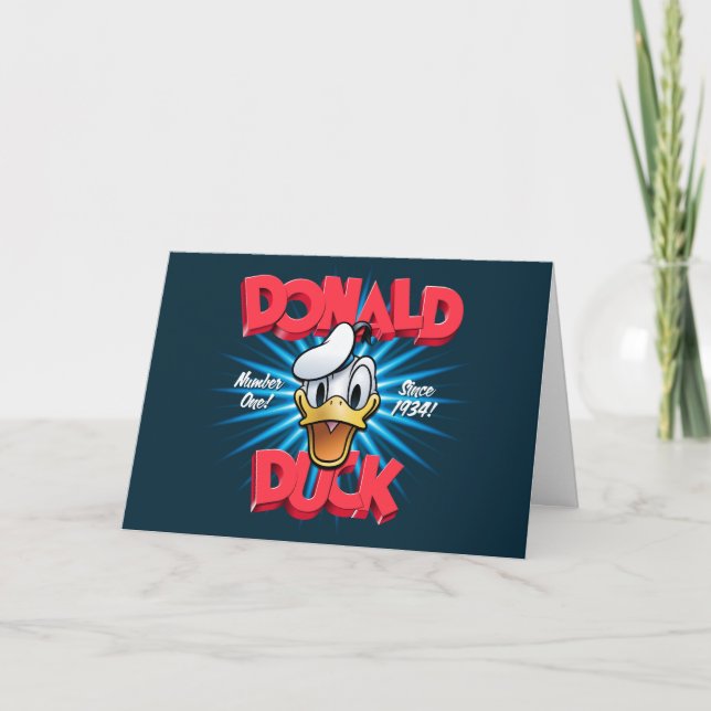 Retro Donald Duck Heritage Graphic Card (Front)