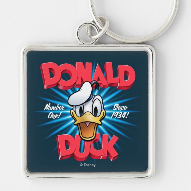 Retro Donald Duck Heritage Graphic Keychain (Front)