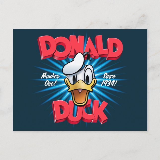 Retro Donald Duck Heritage Graphic Postcard (Front)