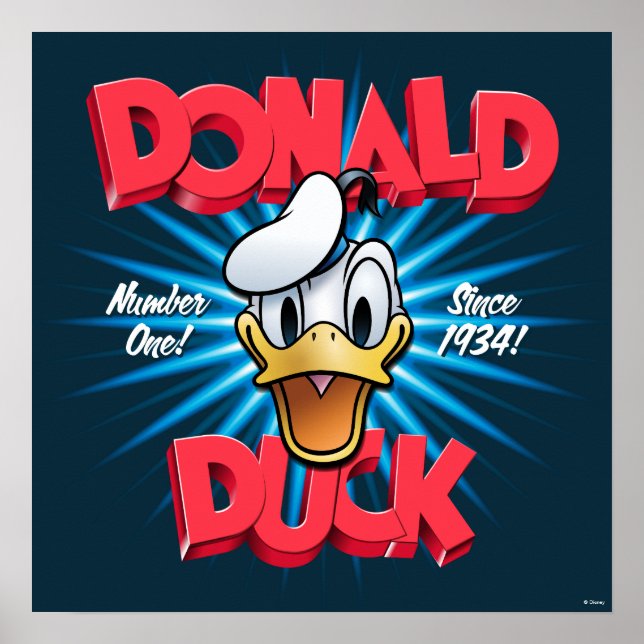 Retro Donald Duck Heritage Graphic Poster (Front)