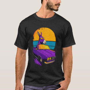 Retro Donkey Riding Mustang T-Shirt