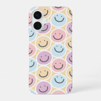 Retro Doodle Smile Emoji iPhone 16 Case