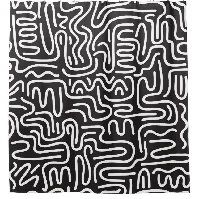 Retro Doodle Wavy Lines: Monochrome (Front)
