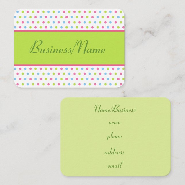 Retro Dot Business Card (Front/Back)