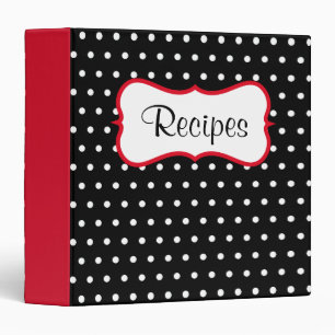 Retro Dot Recipe Binder