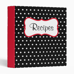 Retro Dot Recipe Binder