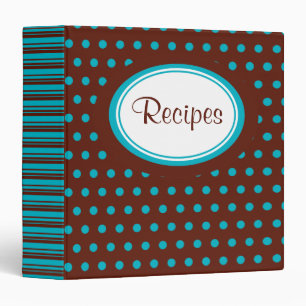 Retro Dot Recipe Binder