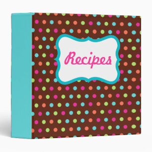 Retro Dot Recipe Binder