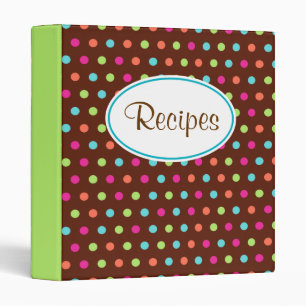 Retro Dot Recipe Binder