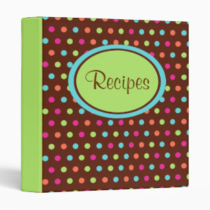 Retro Dot Recipe Binder
