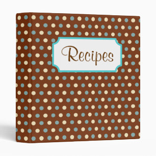 Retro Dot Recipe Binder