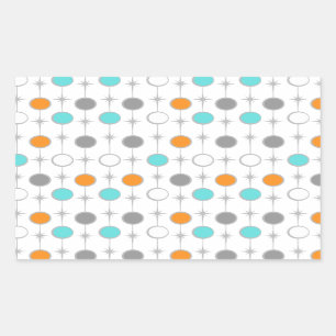 Retro Dots and Starbursts Stickers