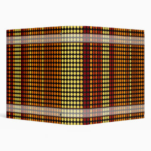 Retro Dots Colourful Stripes Rainbow Binder