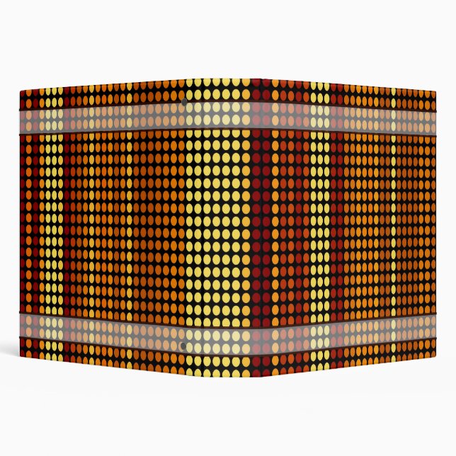 Retro Dots Colourful Stripes Rainbow Binder (Background)