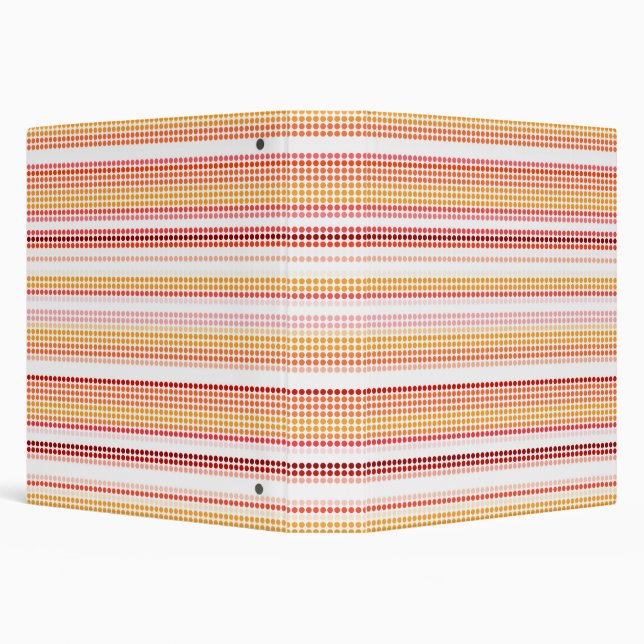Retro Dots Colourful Stripes Rainbow Binder (Background)