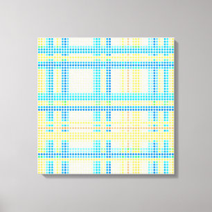 Retro Dots Colourful Stripes Rainbow Canvas Print