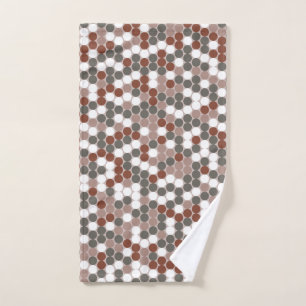Retro dots hand towel