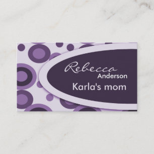 Retro Dots Mommy Calling Cards